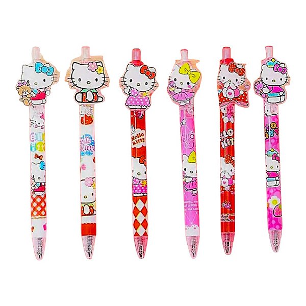Caneta Click Sanrio Hello Kitty 0,5 mm – Caneta Gel Retrátil com Tinta Preta