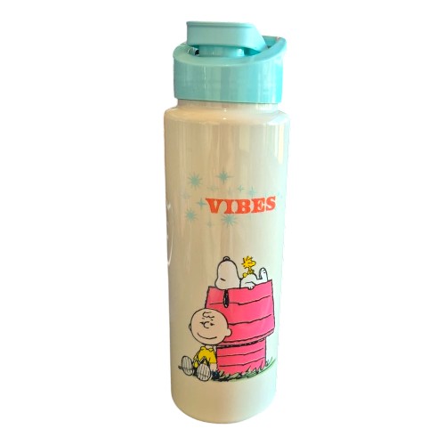 Garrafa Plástica 750ml com Bico Dosador Turma Hello Kitty e Snoopy Kawaii