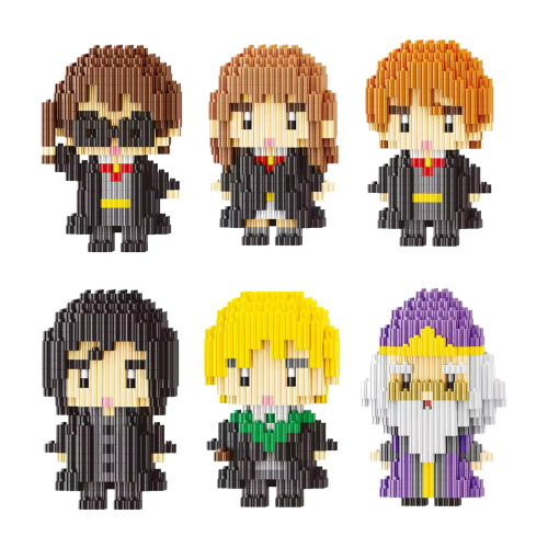Mini Blocos de Montar Inspirados em Harry Potter e Hello Kitty Colecionável