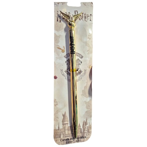 Caneta Pomo de Ouro Harry Potter Dourada – Esferográfica Colecionável Presente Criativo
