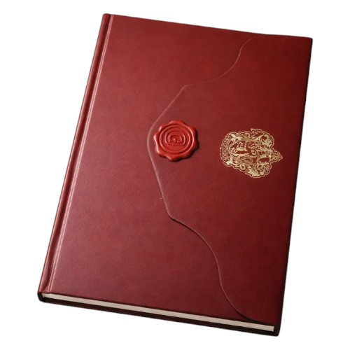 Caderno Harry Potter Carta de Aceitação Hogwarts A5 com Fecho Magnético – Capa Dura Premium