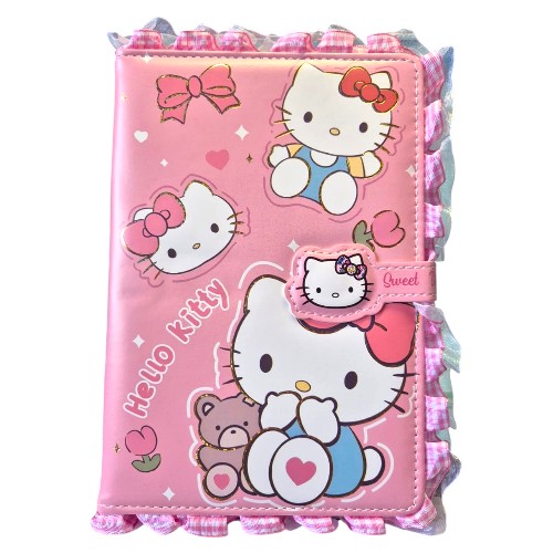 Planner Agenda Hello Kitty Luxo A5 96 Folhas Capa Dura Decorada Escolar e Organização