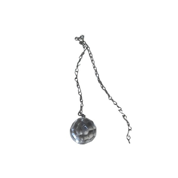 PENDULO BOLA FACETADA TRANSPARENTE
