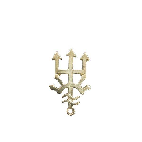 PINGENTE TRIDENTE MACHO 4 SETAS DOURADO