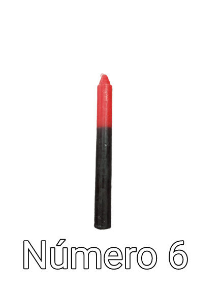 VELA PRETA E VERMELHA N6