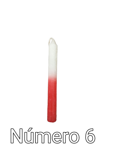 VELA VERMELHA E BRANCA N6