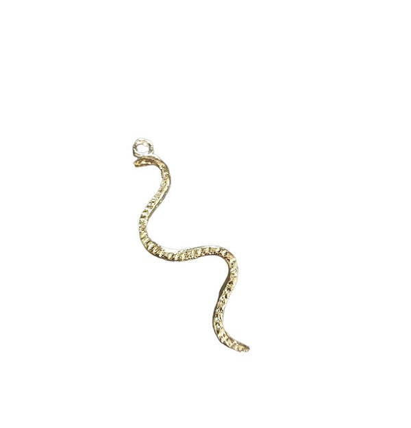 PINGENTE COBRA FINA DOURADA 7 CM