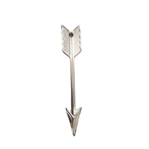 PINGENTE FLECHA PRATEADA 7 CM