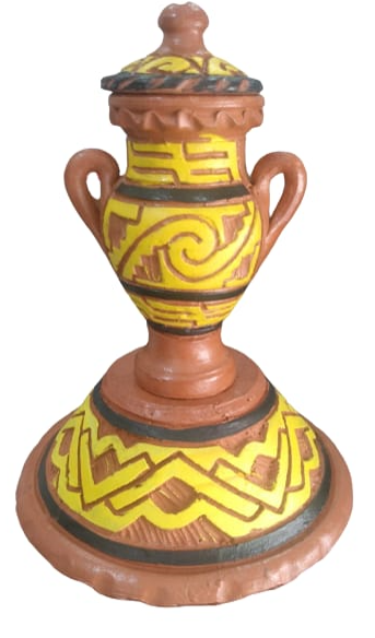 CONJUNTO MARAJOARA PRETA E AMARELA C/ ALÇA