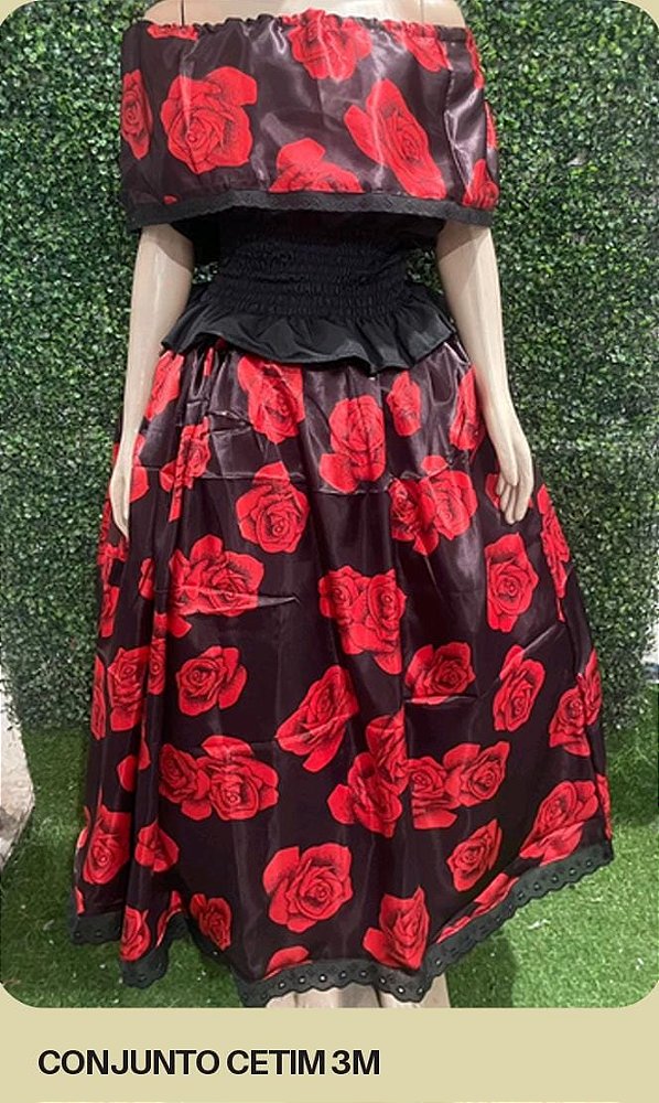 CONJUNTO POMBAGIRA CETIM