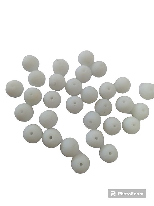 CONTA 10 MM BRANCA FOSCA REDONDA