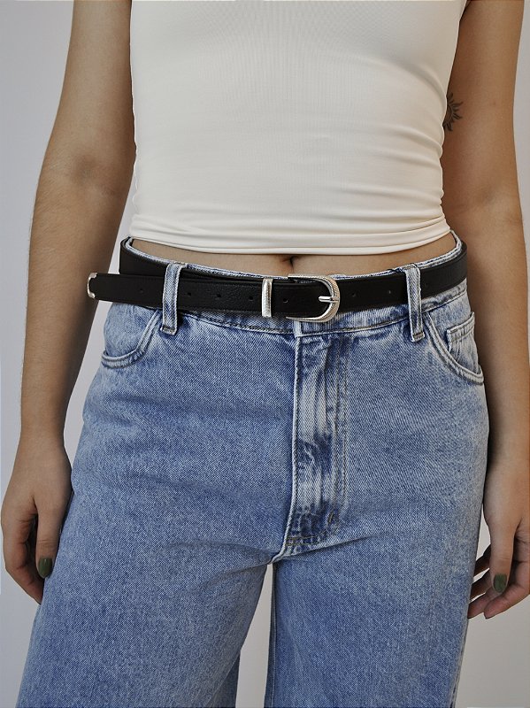 Cinto Aris - Fivela Prata