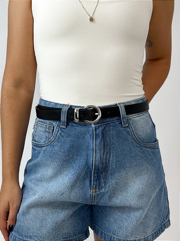 Cinto Classic Fivela Prata