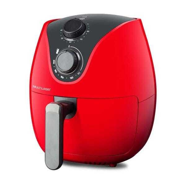 Fritadeira Air Fryer 4lt Vermelha 1500w Multilaser 220v