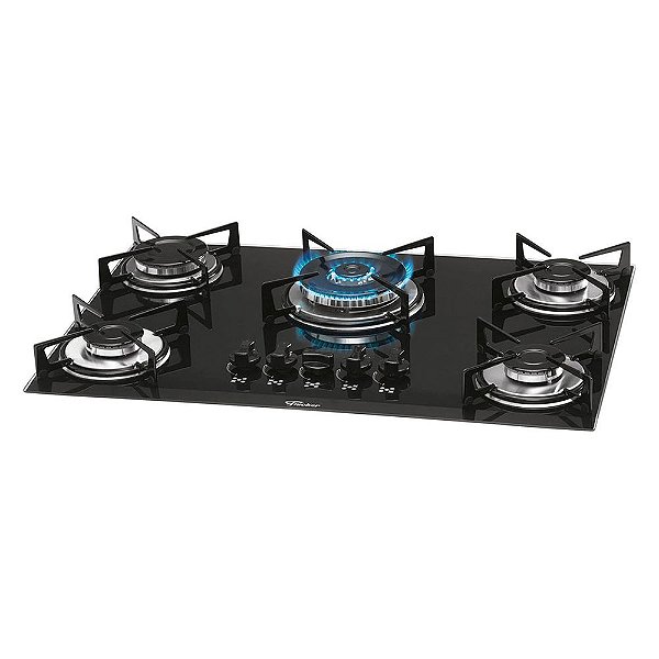 Fogão Cooktop 5 Bocas Tripla Chama Vidro Bivolt Fischer 1743-5733