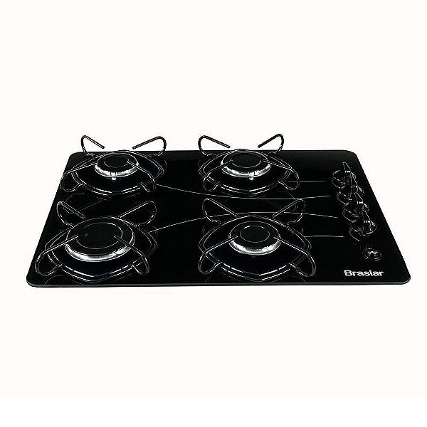 Fogão Cooktop 4 Bocas Mesa De Vidro Braslar Bivolt