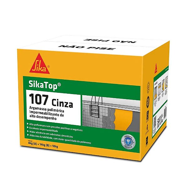 Sika Top 107 Caixa Com 18kg Cinza - Sika