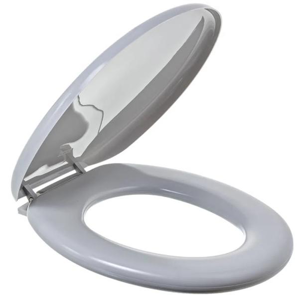 Assento Sanitário Oval Almofadado Cinza Claro Astra TPK/AS CZ2