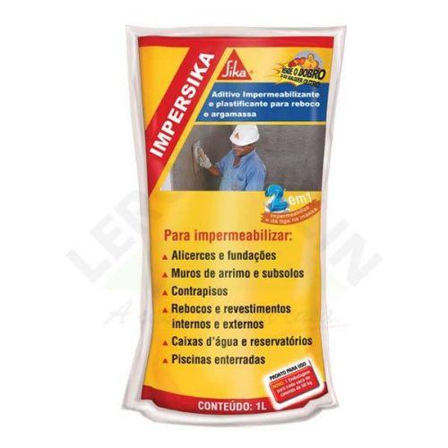 Aditivo 2 em 1 Impermeabiliza e dá Liga. Impersika 1L