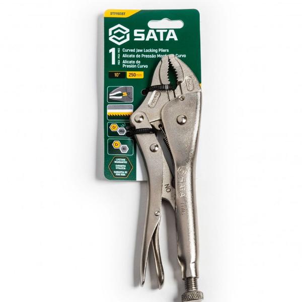 Alicate de Pressão Mordente Curvo Sata 10''