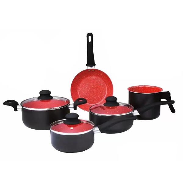 Conjunto de Panelas Ceramic Class Home 5 Pcs Preta 2 mm