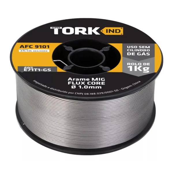 Arame Mig Flux Core 1,0mm 1KG SuperTork AFC9101