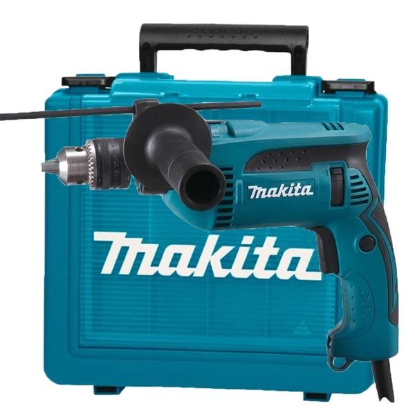 Furadeira de Impacto Velocidade Variável e Reversível 760W Com Maleta MAKITA-HP1640K