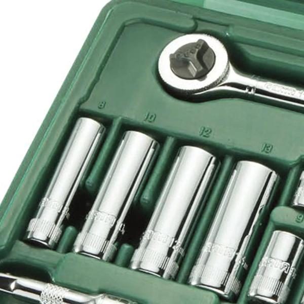 Jogo de Soquete Sextavado 1/4Pol. com 20 Peças SATA-ST09522