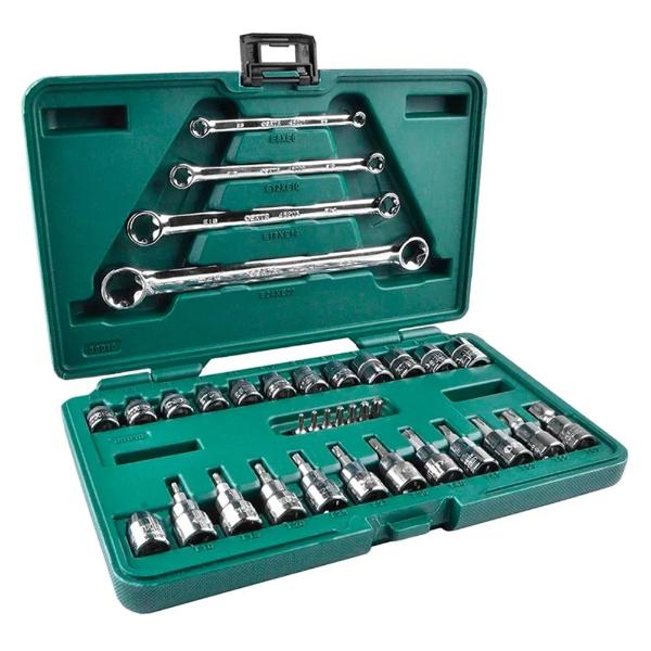 Jogo de Soquetes e Chaves E-Torx 3/8" Sata 35 Peças ST09010SJ