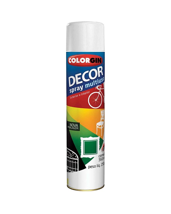 Tinta Spray Multiuso Branco Fosco Decor Colorgin
