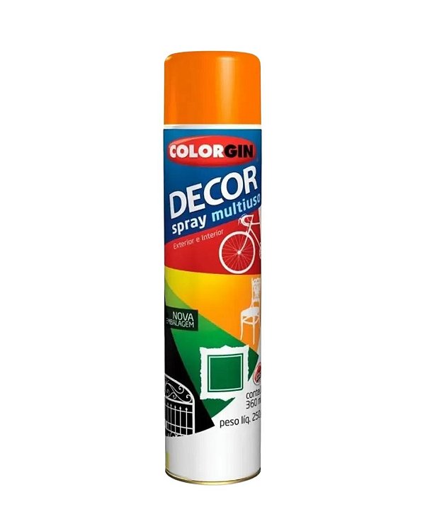 Tinta Spray Multiuso Laranja DECOR Colorgin