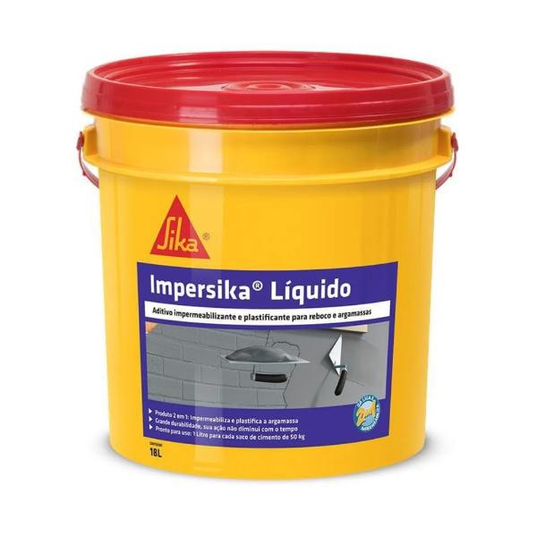 Aditivo 2 Em 1 Impermeabiliza e dá Liga. Impersika Balde 18L