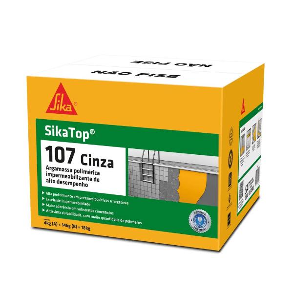Sika Top 107 Caixa Com 18kg Cinza - Sika