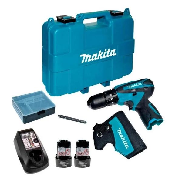Parafusadeira e Furadeira 74 peças Makita HP330DWEX3 Bivolt