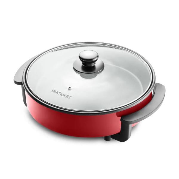 Panela Elétrica Redonda 1300W 220V Vermelha Multilaser - CE115