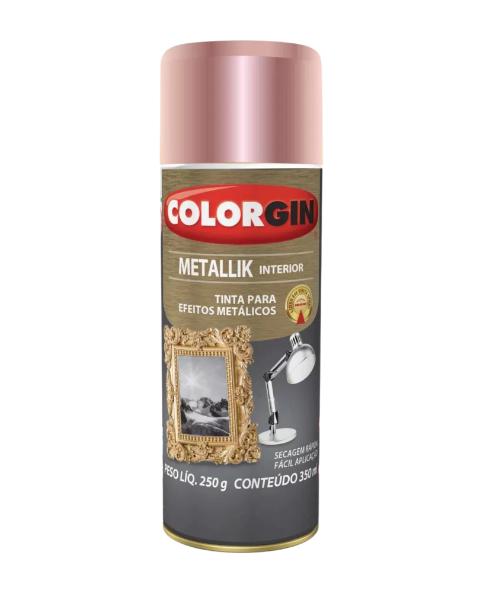 Tinta Spray Colorgin Metalki Rose Gold