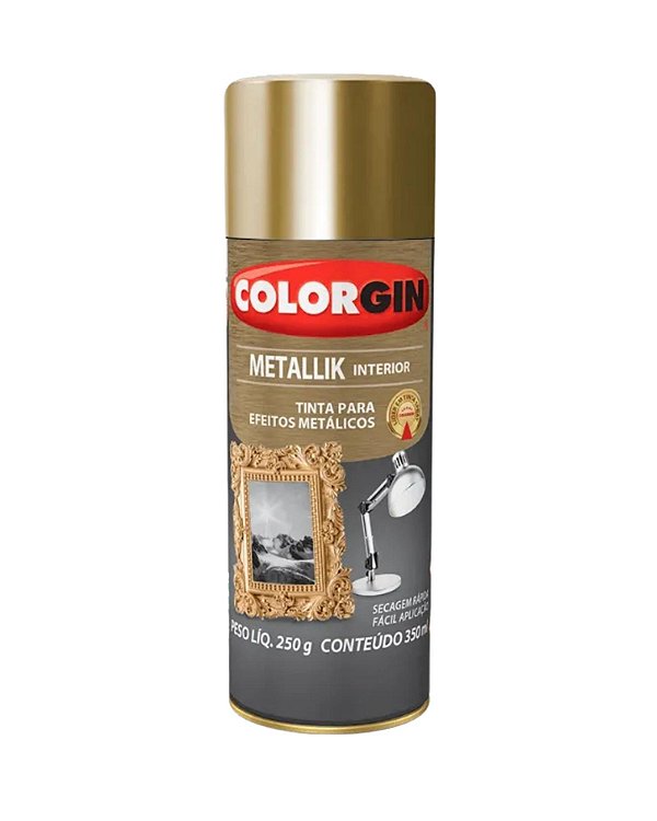 Tinta Spray Multiuso Decor Metallik Ouro 52