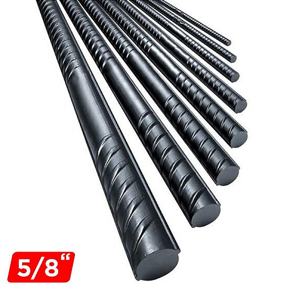 FERRO VERGALHÃO CA-50 16MM (5/8") 12 Metros