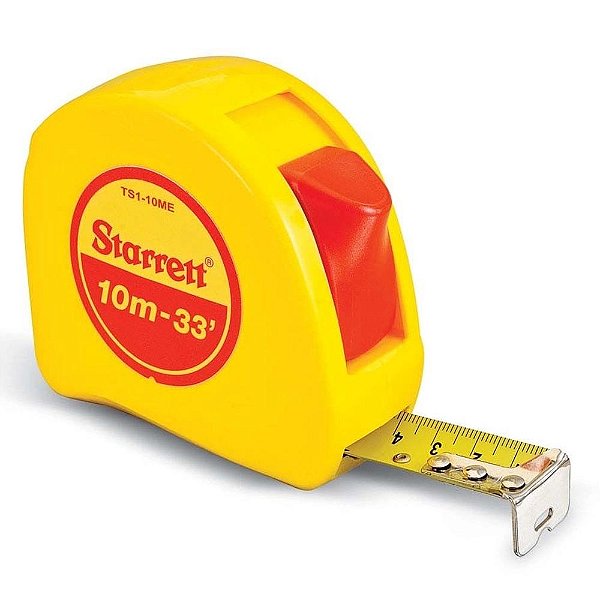 Trena Com Fita de Aço de 10 Metros Com Trava - KTS1-10ME-S - Starrett