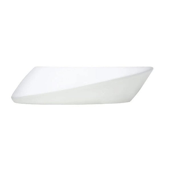 Cuba de apoio oval Vulcano branco brilhante