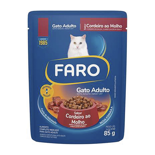 Ração Úmida Faro Carne ao Molho para Gatos Adultos