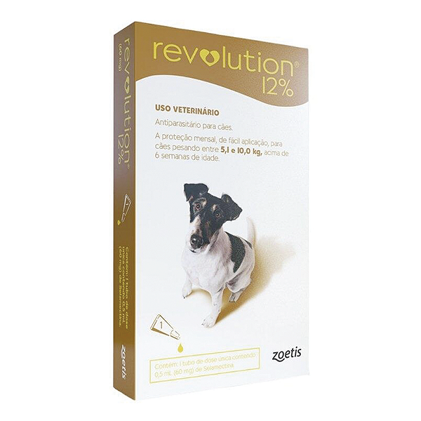 Antipulgas Revolution 12% Cães 5,1 a 10kg