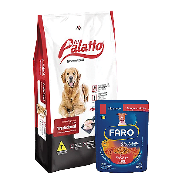 Kit Promocional Palatto tradicional 15kg + Sachê