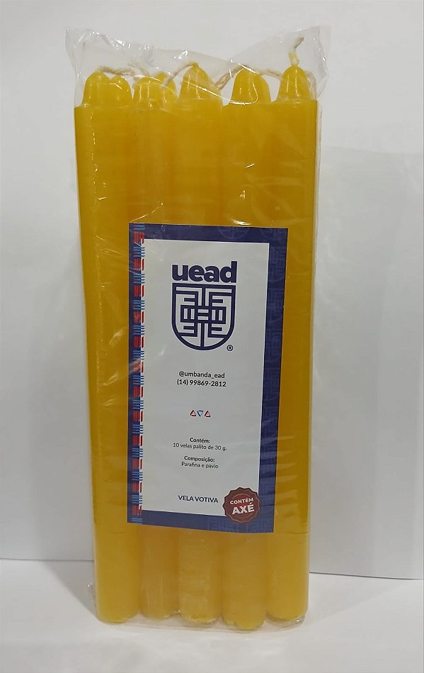 VELA PALITO - AMARELA I Maço com 10 un.