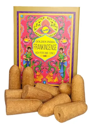 Incenso Cascata Indiano Golden Frankincense Cx Com 10 Cones