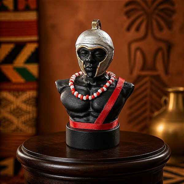 Busto de Orixá Ogum em resina 10 cm