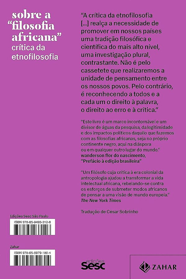 Sobre a “filosofia africana”: Crítica da etnofilosofia