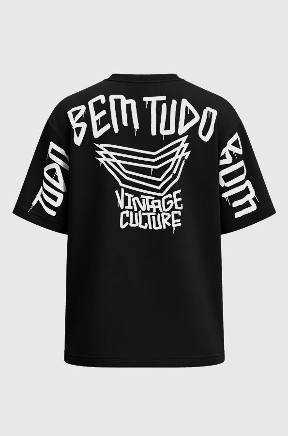 Camiseta Oversized Vintage Culture Tudo Bem Tudo Bom