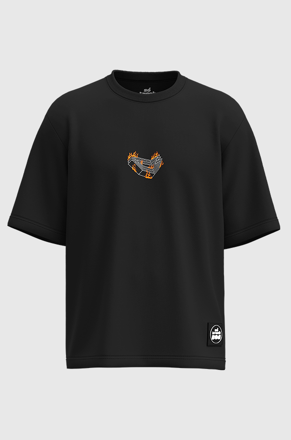 Camiseta Oversized Vintage Culture Beats on Fire - Só Track Boa
