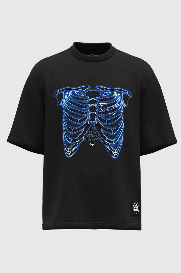 Camiseta Oversized Vintage Culture Something to Believe Algodão Egípcio